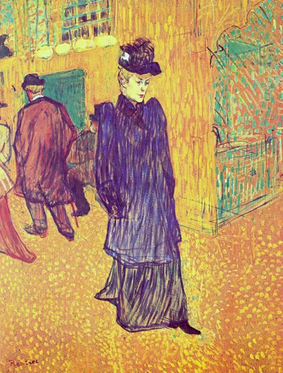 Jane Avril Leaving the Moulin Rouge by Henri de Toulouse Lautrec